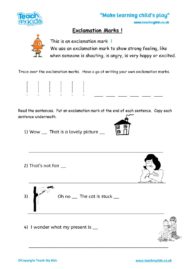 Worksheets for kids - exclamation_marks